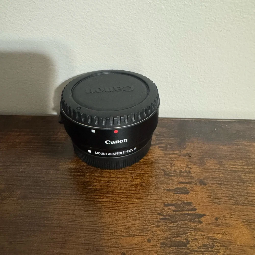 Canon EOS Black Camera with Dual Lenses